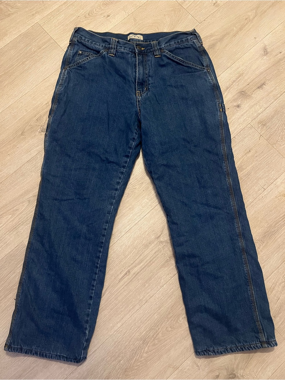 Relaxed Fit Men's Dark Blue Denim Jeans